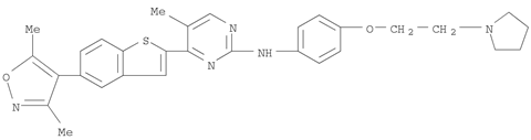 2-Pyrimidinamine, 4-[5-(3,5-dimethyl-4-isoxazolyl)benzo[b]thien-2-yl]-5-methyl-N-[4-[2-(1-pyrrolidinyl)ethoxy]phenyl]-